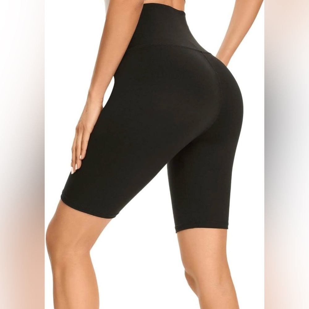 High Waisted Black Biker Shorts Size Large-X-Large